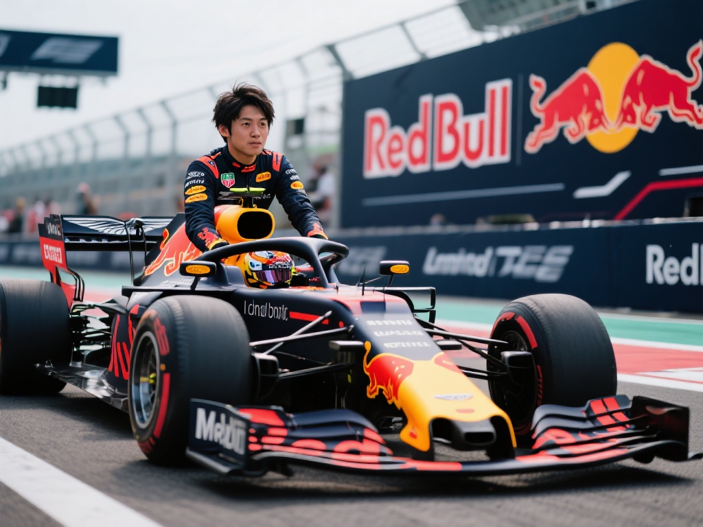 角田裕毅惊艳亮相红牛路演活动现场 通过这次路演,角田裕毅的赛场风采及红牛品